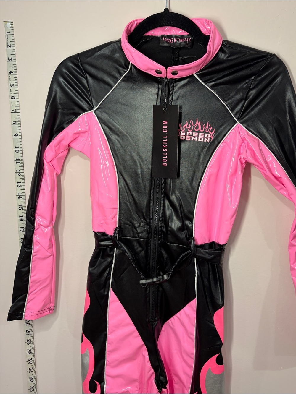 Trick 'r Treatz Women’s Speed Demon Pink & Black Halloween Costume